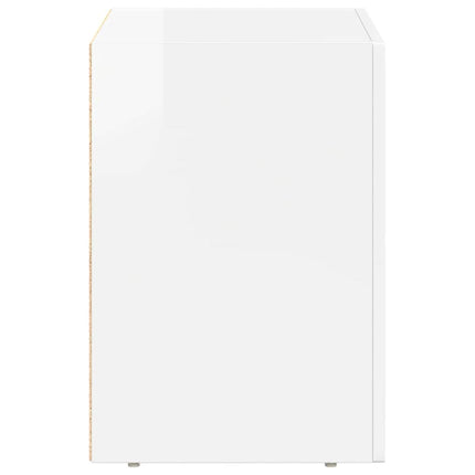 Sengebord ELST 2 stk. Høj gloss hvid 40 x 35 x 50 cm