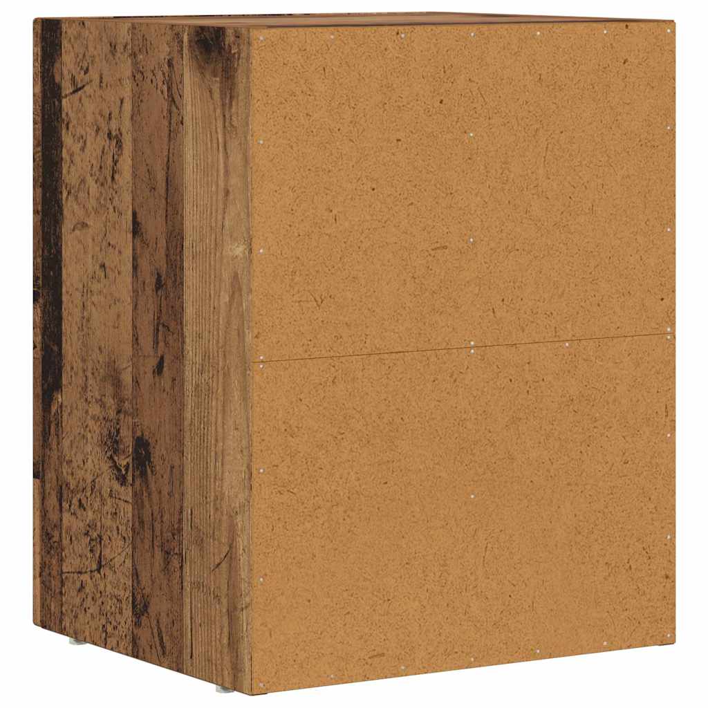 Sengebord 2 pcs Gammelt træ 40 x 35 x 50 cm Konstrueret træ