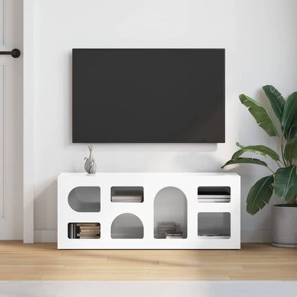 TV-skab ELST 100 x 35 x 40 cm Høj gloss hvid Konstrueret træ