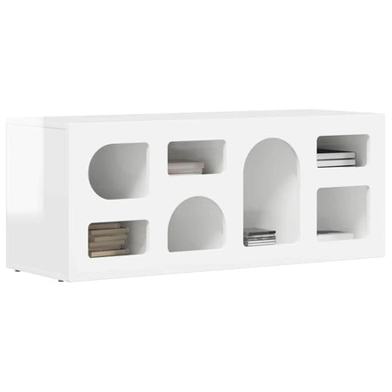 TV-skab ELST 100 x 35 x 40 cm Høj gloss hvid Konstrueret træ