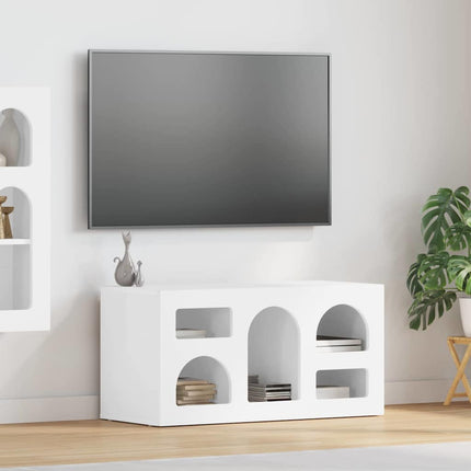 TV-skab ELST 80 x 35 x 40 cm Høj gloss hvid Konstrueret træ