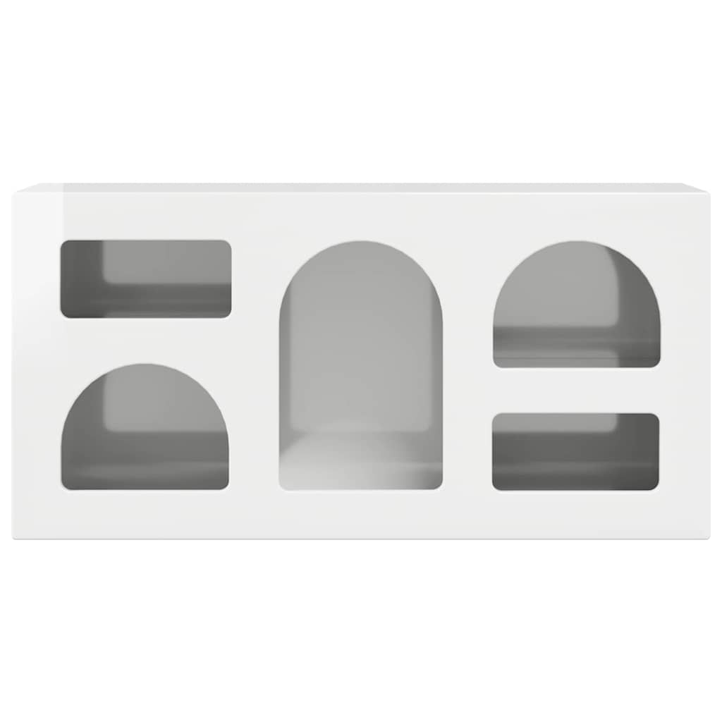 TV-skab Høj gloss hvid 80 x 35 x 40 cm Konstrueret træ