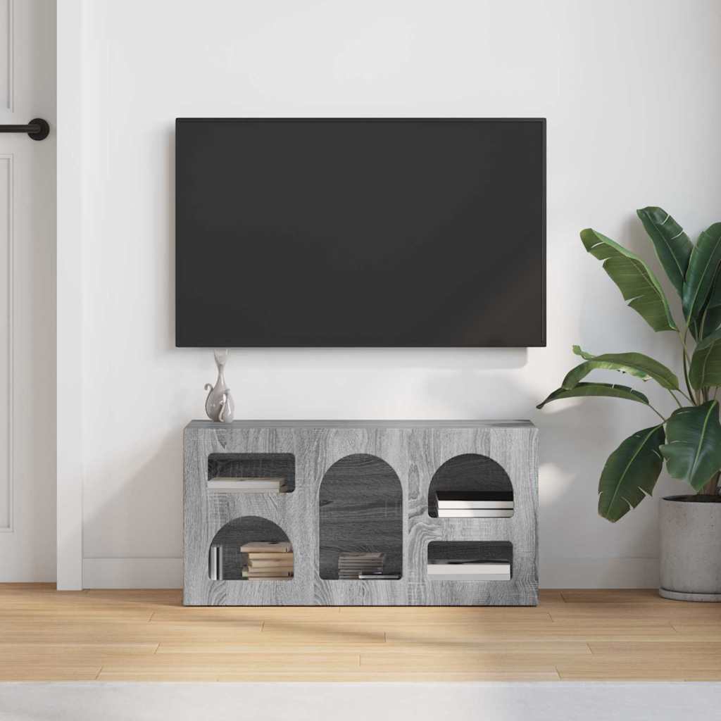 TV-skab Grå Sonoma 80 x 35 x 40 cm Konstrueret træ
