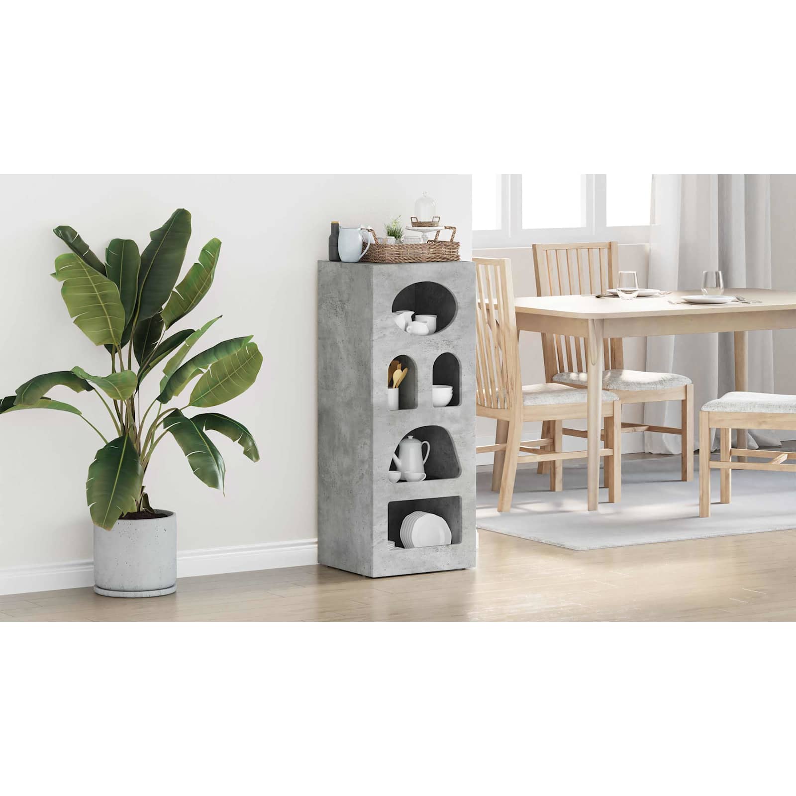 Sideboard Beton Grå 40 x 35 x 100,5 cm Konstrueret træ