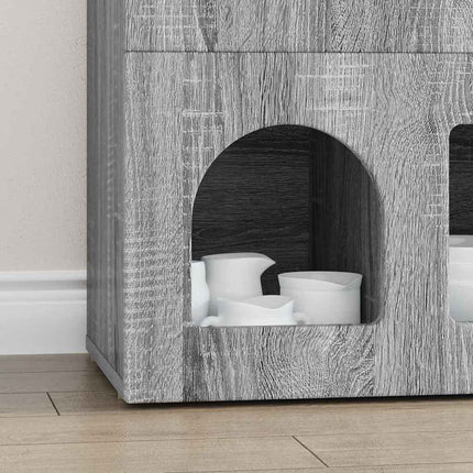Sideboard ELST Grå Sonoma 80,5 x 35 x 59 cm Konstrueret træ