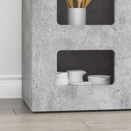 Sideboard ELST Beton Grå 100 x 35 x 59 cm Konstrueret træ