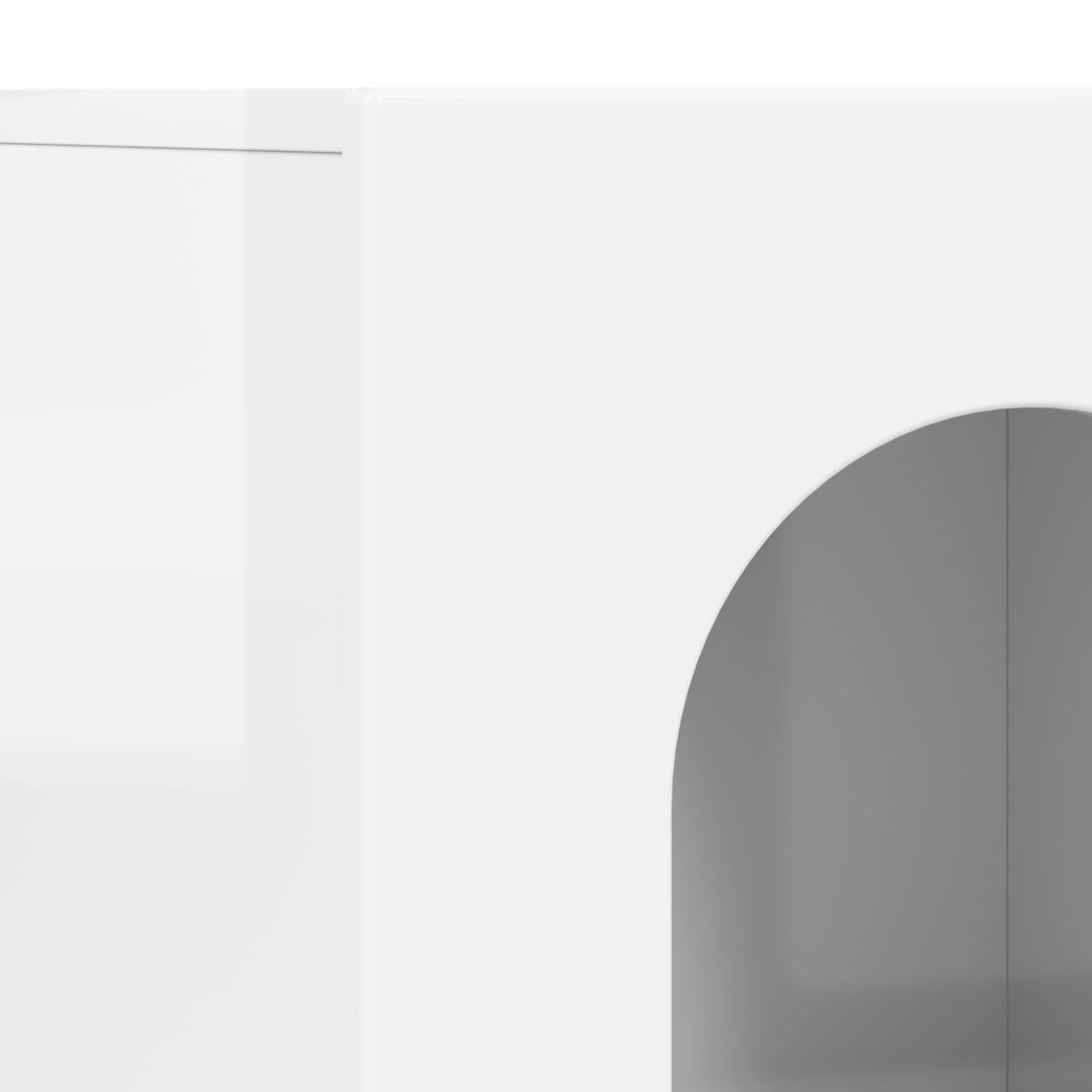 Sideboard Høj gloss hvid 100 x 35 x 59 cm Konstrueret træ