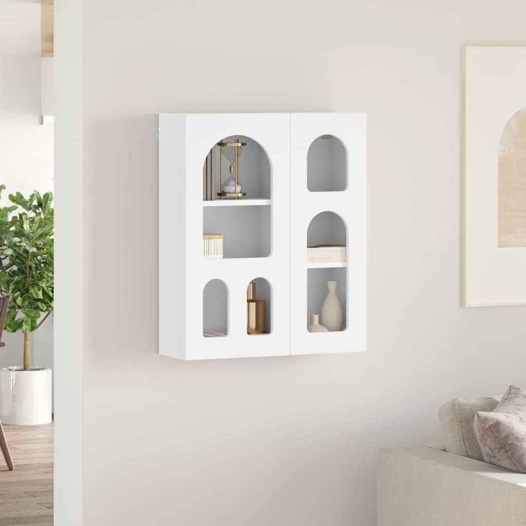 Hængeskab med hylde Hvid 59 x 20 x 71.5 cm Konstrueret træ