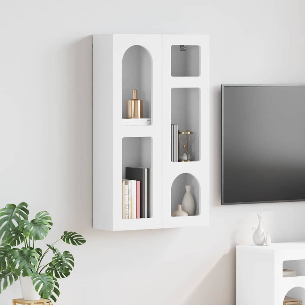 Hængeskab med hylde Hvid 59 x 20 x 100 cm Konstrueret træ