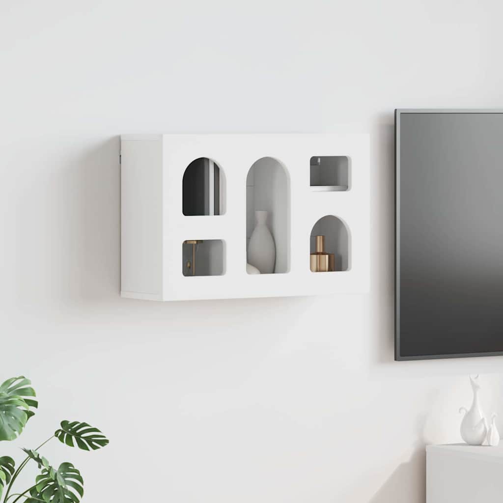 Hængeskab med hylde Hvid 60 x 20 x 40 cm Konstrueret træ