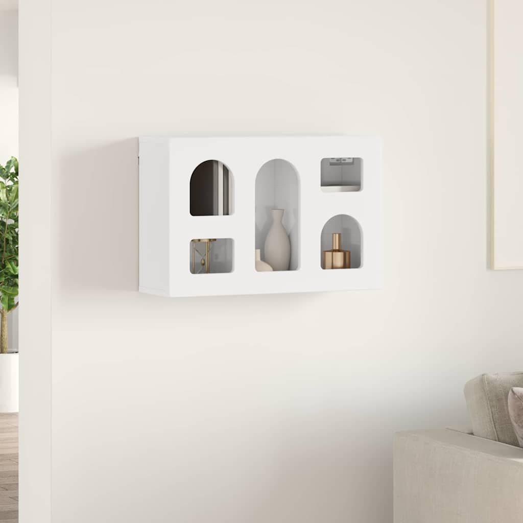 Hængeskab Høj gloss hvid 60 x 20 x 40 cm Konstrueret træ