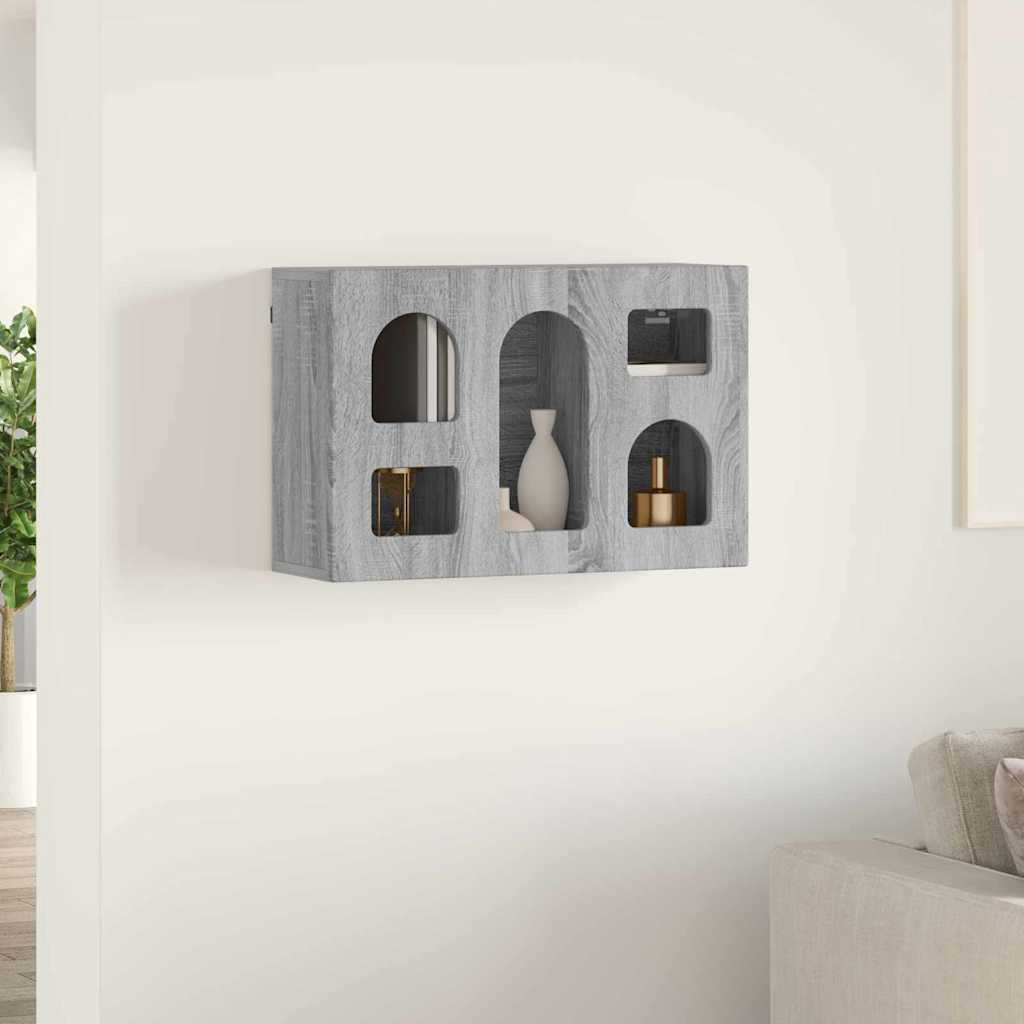 Hængeskab med hylde Grå Sonoma 60 x 20 x 40 cm Konstrueret træ