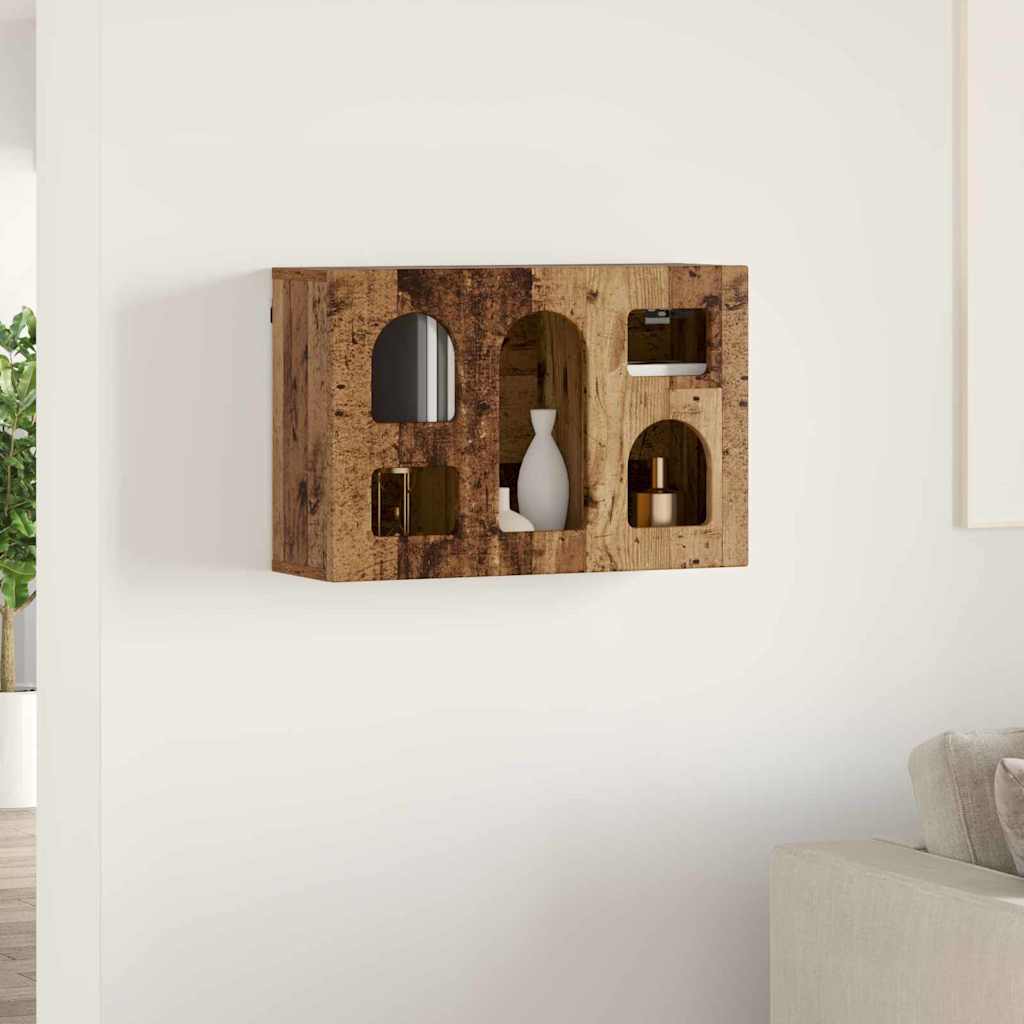 Hængeskab med hylde Gammelt træ 60 x 20 x 40 cm Konstrueret træ