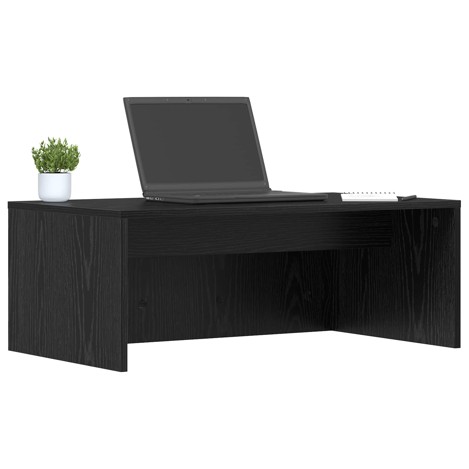 Væghængt skrivebord Sort eg 80 x 45 x 30 cm Konstrueret træ
