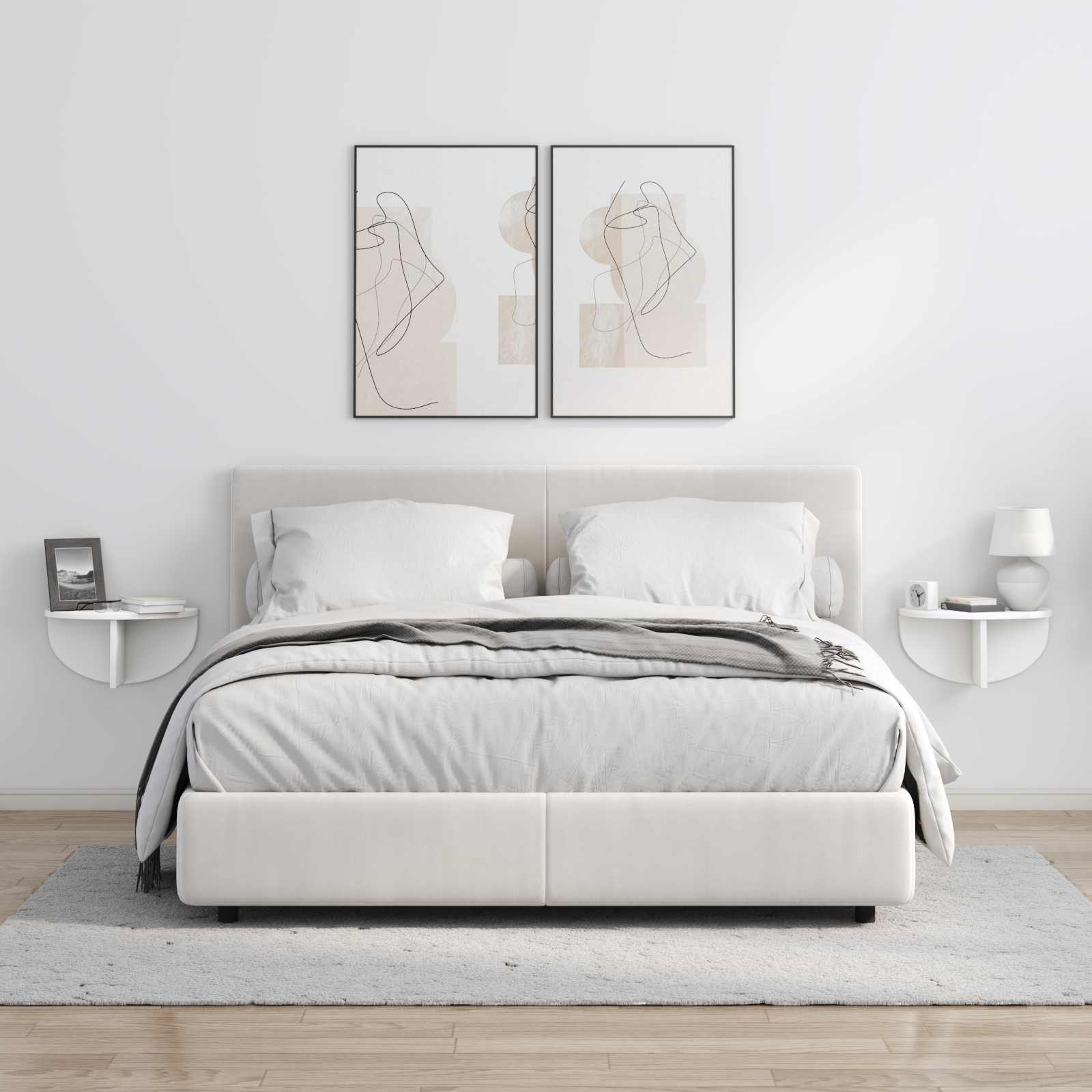 Væghylde Vægmonteret Hvid 38 x 19 x 19 cm Konstrueret træ