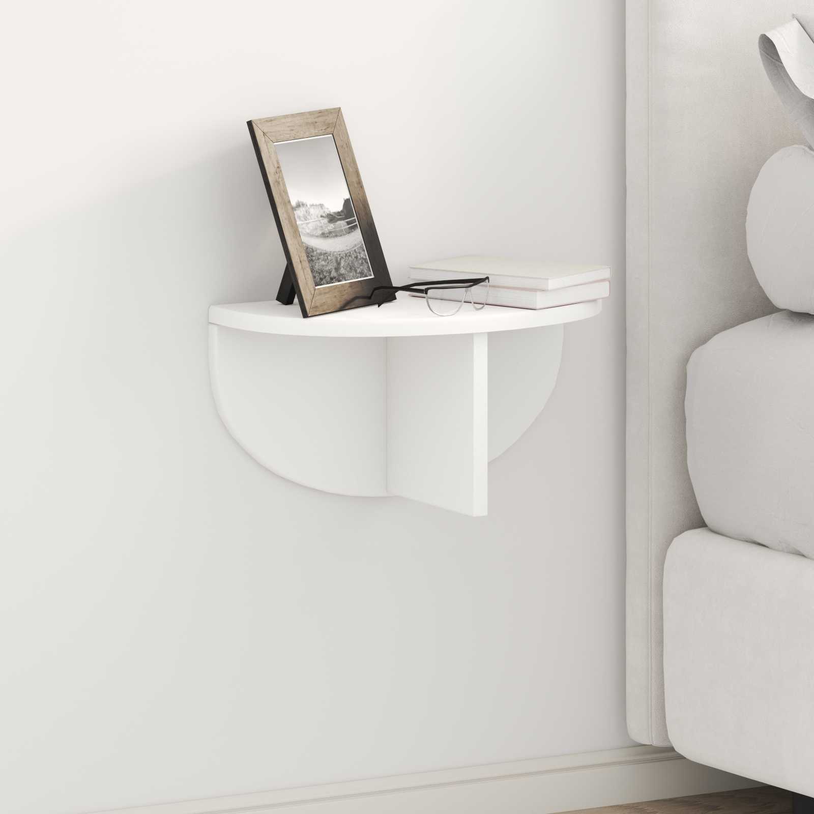 Væghylde Vægmonteret 2 pcs Hvid 38 x 19 x 19 cm Konstrueret træ