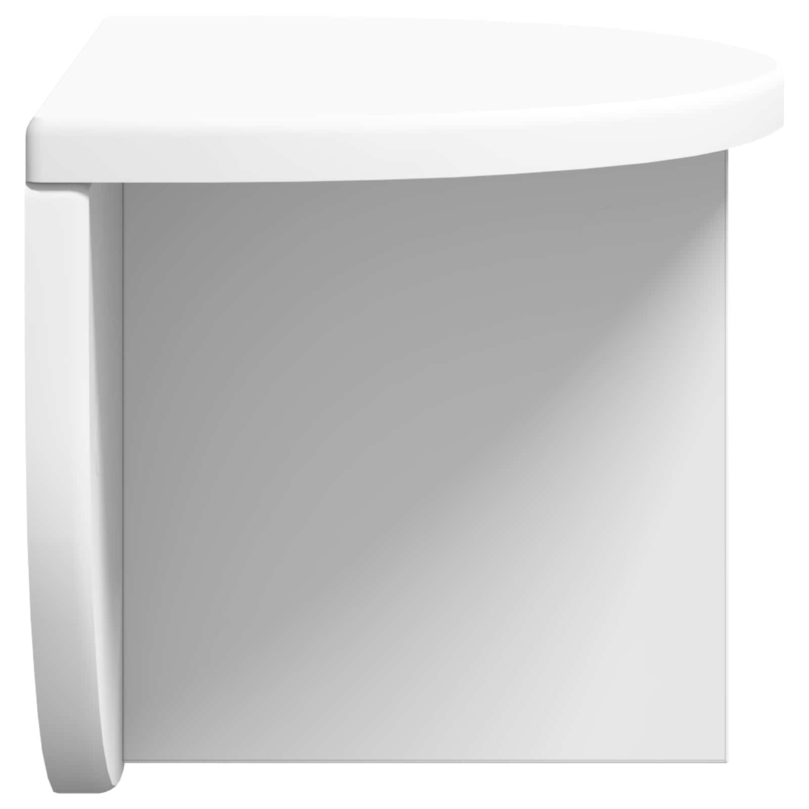 Væghylde Vægmonteret 2 pcs Hvid 38 x 19 x 19 cm Konstrueret træ