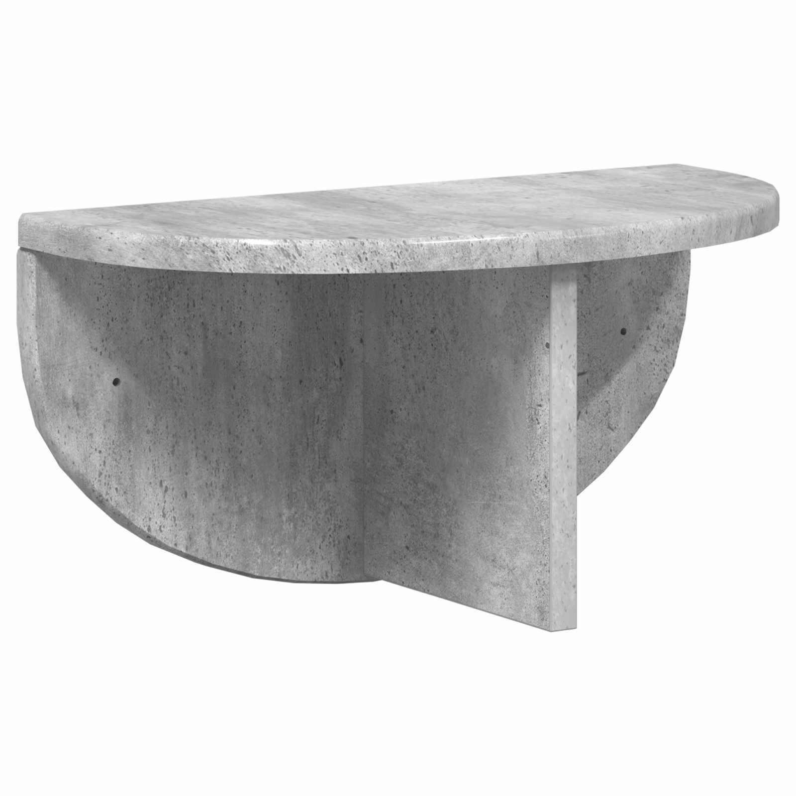 Væghylde 2 pcs Beton Grå 38 x 19 x 19 cm Konstrueret træ