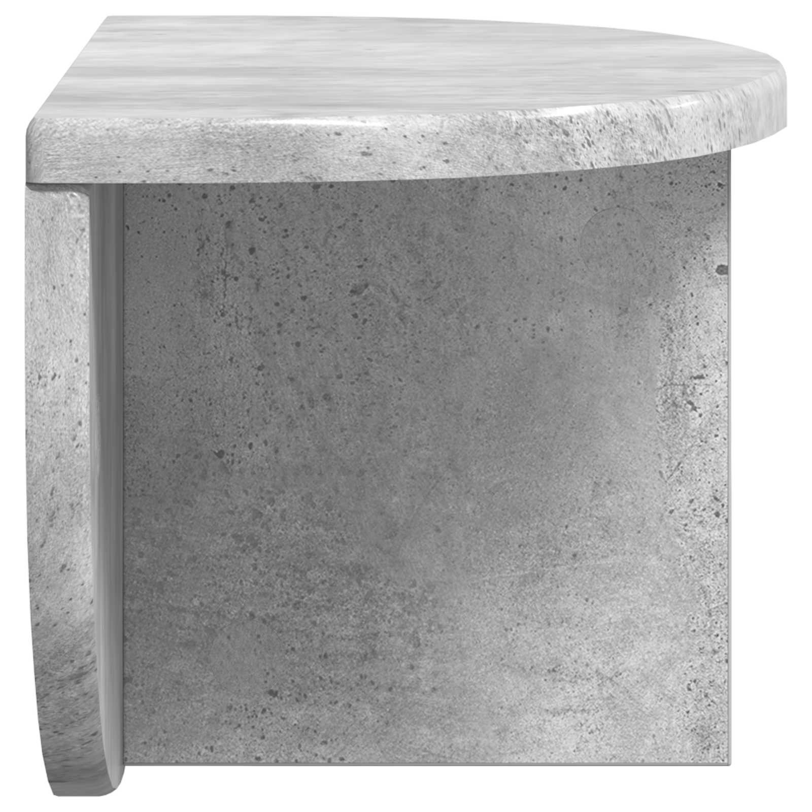 Væghylde 2 pcs Beton Grå 38 x 19 x 19 cm Konstrueret træ