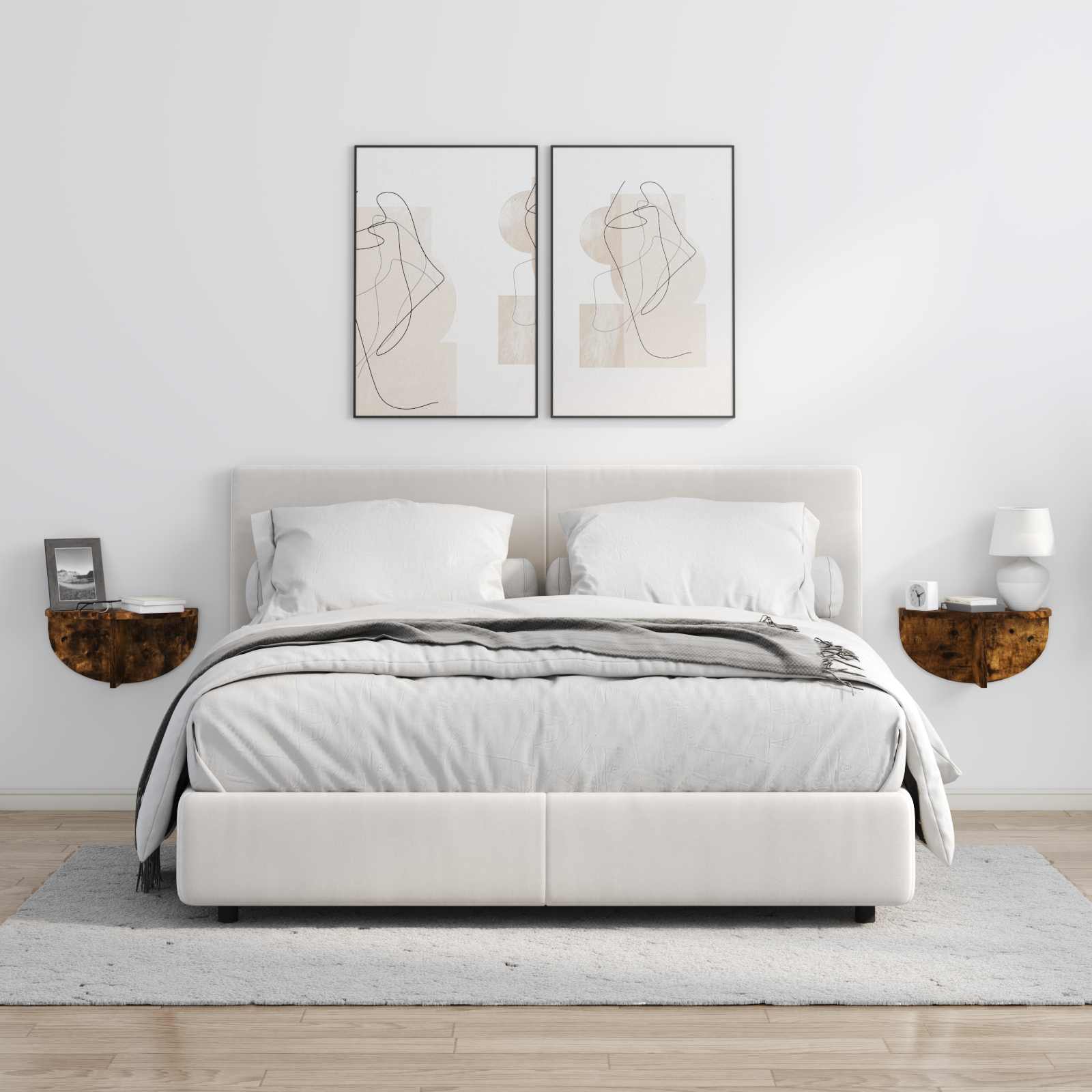 Væghylde Vægmonteret Røget eg 38 x 19 x 19 cm Konstrueret træ