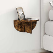 Væghylde 2 pcs Røget eg 38 x 19 x 19 cm Konstrueret træ