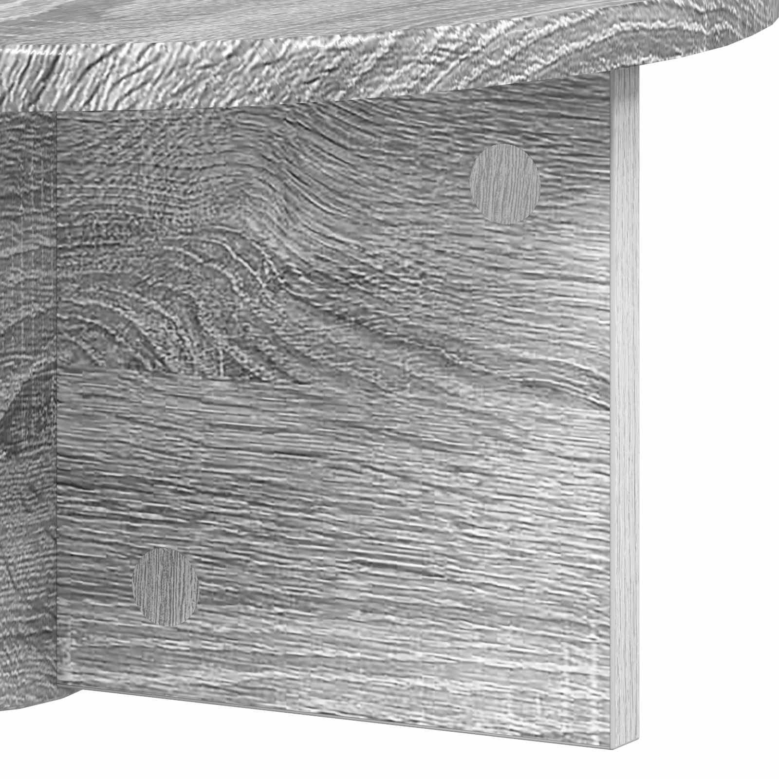 Væghylde Vægmonteret Grå Sonoma 38 x 19 x 19 cm Konstrueret træ