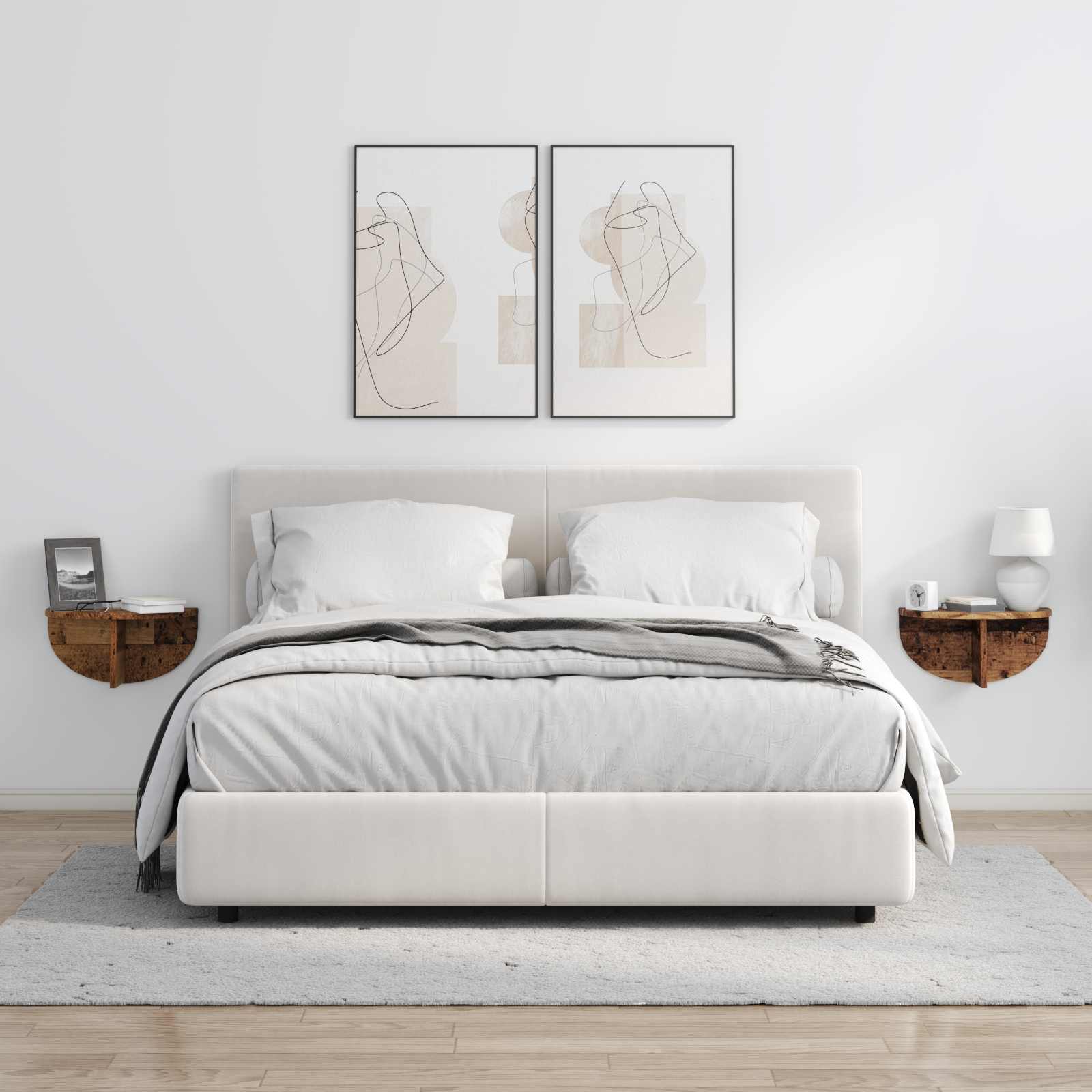 Væghylde Gammelt træ 38 x 19 x 19 cm Konstrueret træ