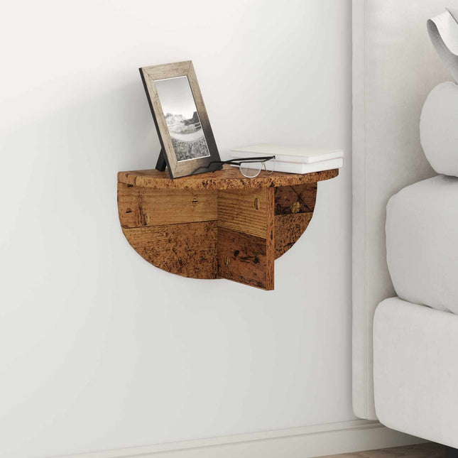 Væghylde 2 pcs Gammelt træ 38 x 19 x 19 cm Konstrueret træ