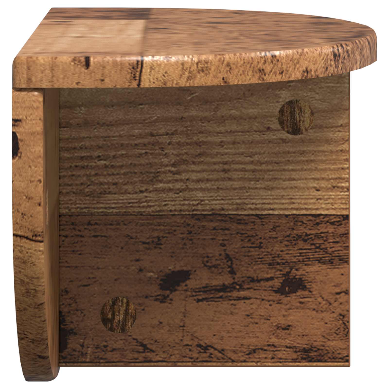 Væghylde 2 pcs Gammelt træ 38 x 19 x 19 cm Konstrueret træ