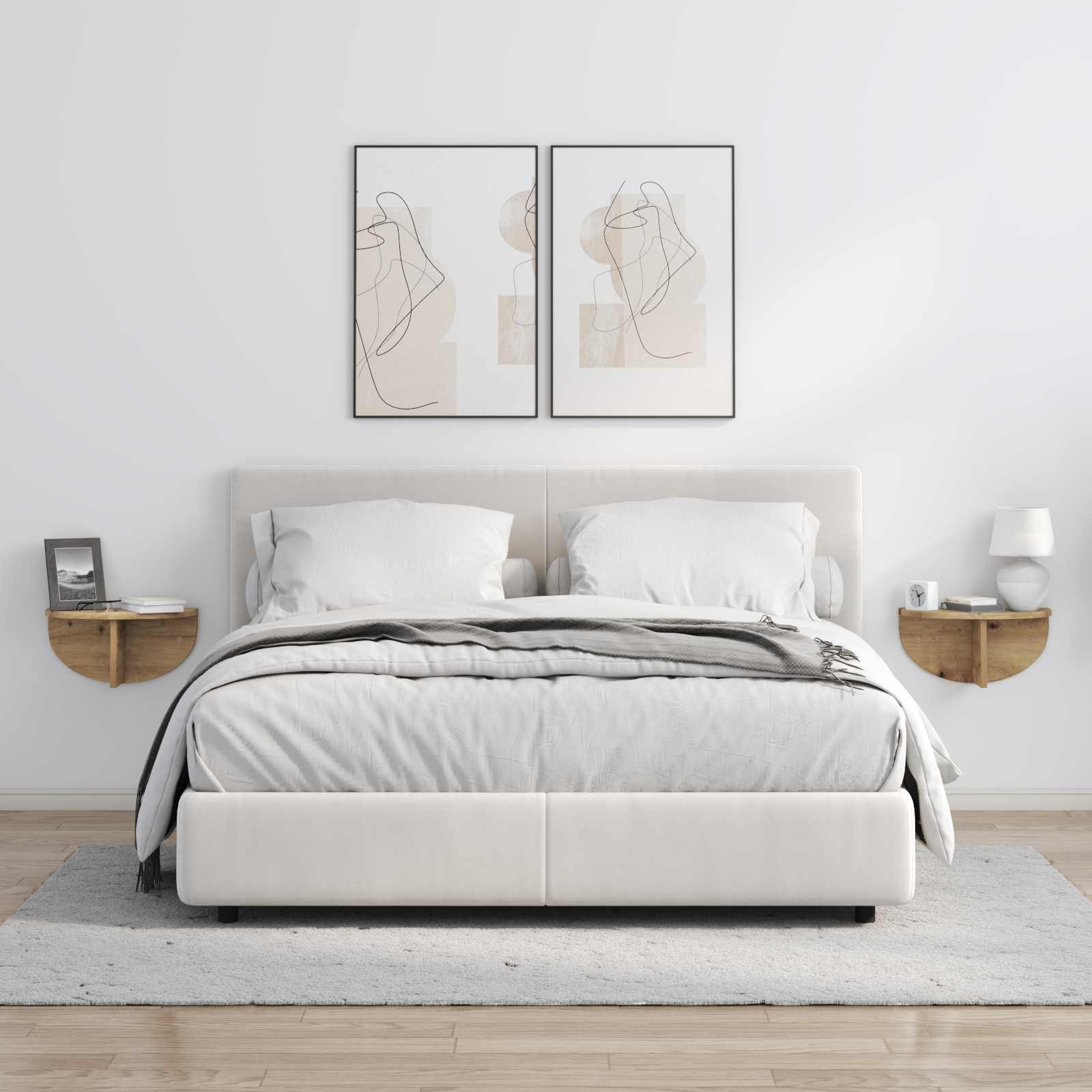 Væghylde 2 pcs Artisan Egetræ 38 x 19 x 19 cm Konstrueret træ