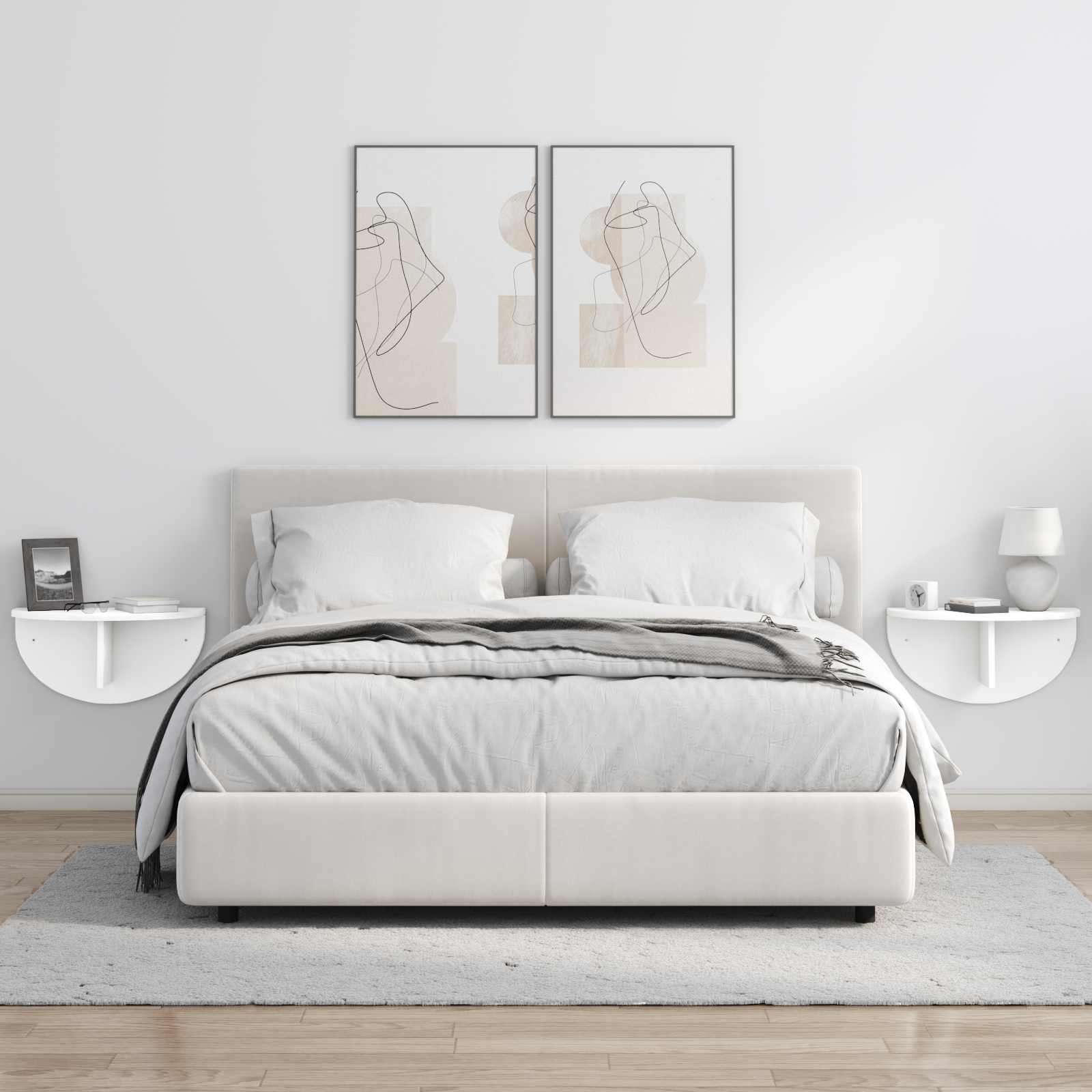 Væghylde Vægmonteret Hvid 38 x 19 x 19 cm Konstrueret træ