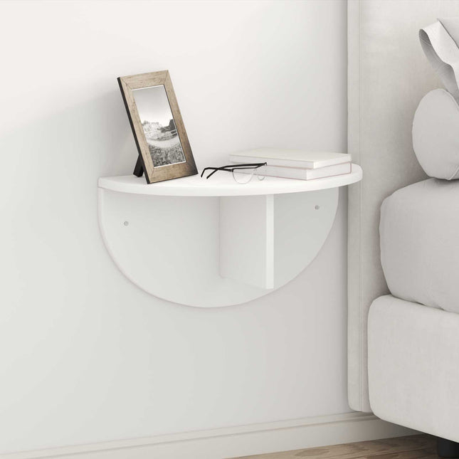 Væghylde Vægmonteret 2 pcs Hvid 48 x 24 x 24 cm Konstrueret træ