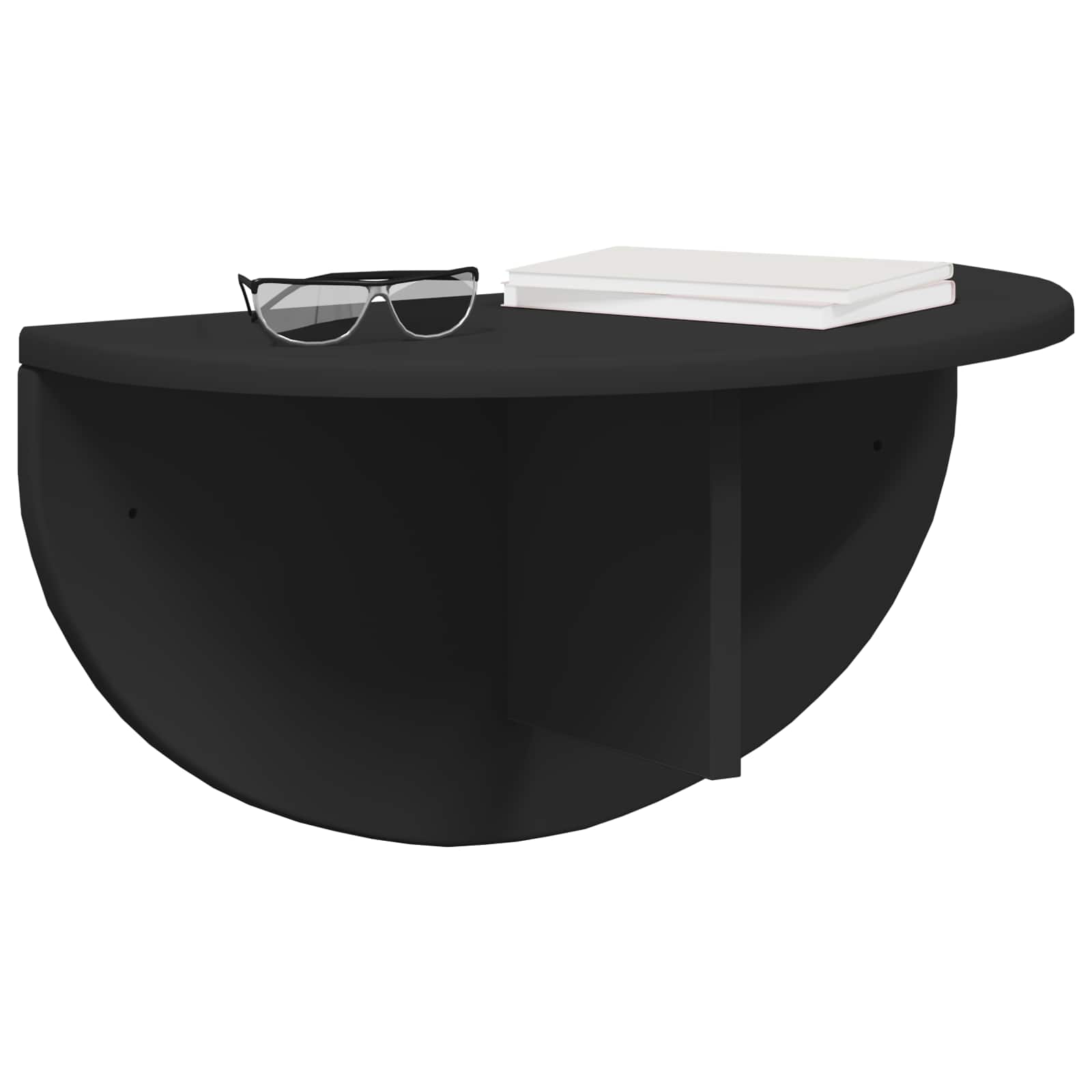 Væghylde Vægmonteret 2 pcs Sort 38 x 19 x 19 cm Konstrueret træ