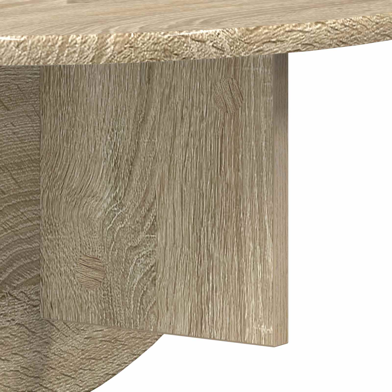 Væghylde 2 pcs Sonoma eg 38 x 19 x 19 cm Konstrueret træ