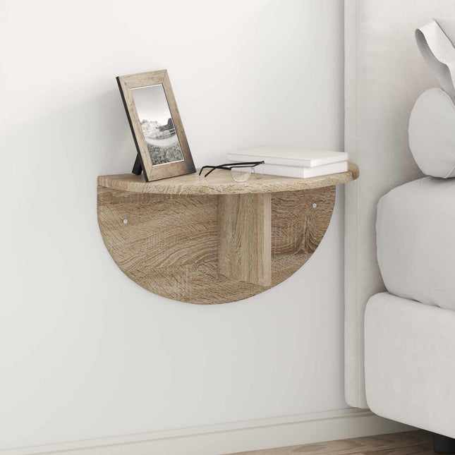 Væghylde 2 pcs Sonoma eg 48 x 24 x 24 cm Konstrueret træ