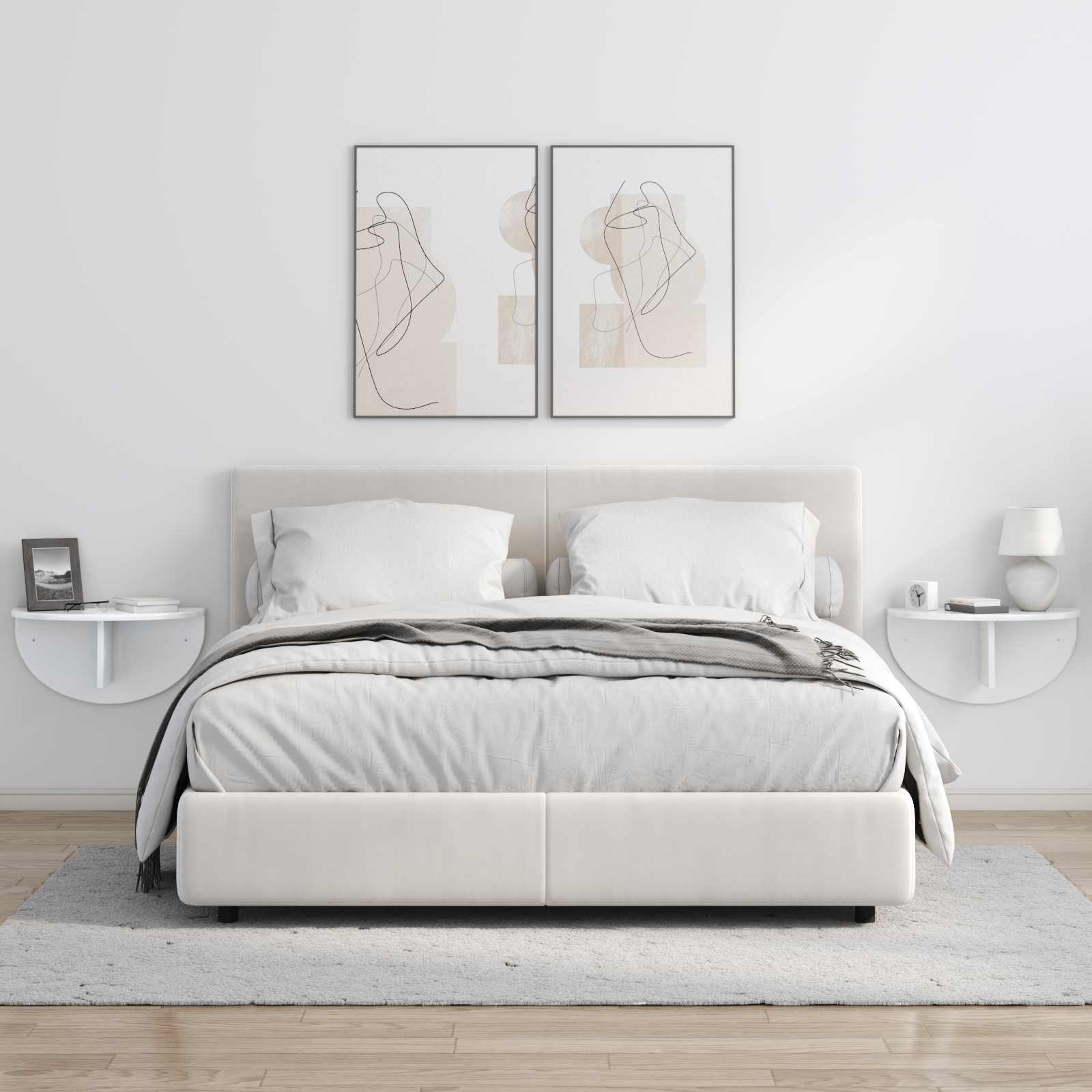 Væghylde Høj gloss hvid 38 x 19 x 19 cm Konstrueret træ