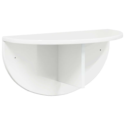 Væghylde Vægmonteret Høj gloss hvid 48 x 24 x 24 cm