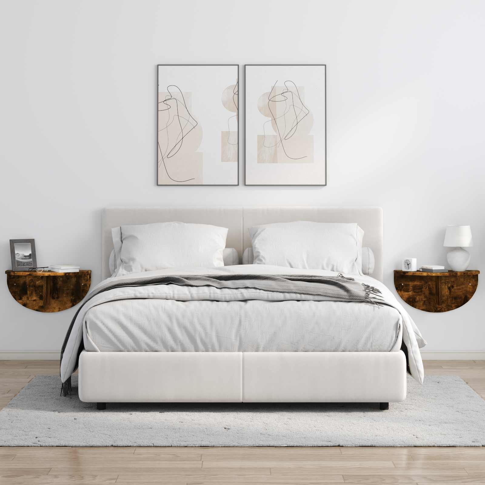 Væghylde Vægmonteret Røget eg 38 x 19 x 19 cm Konstrueret træ