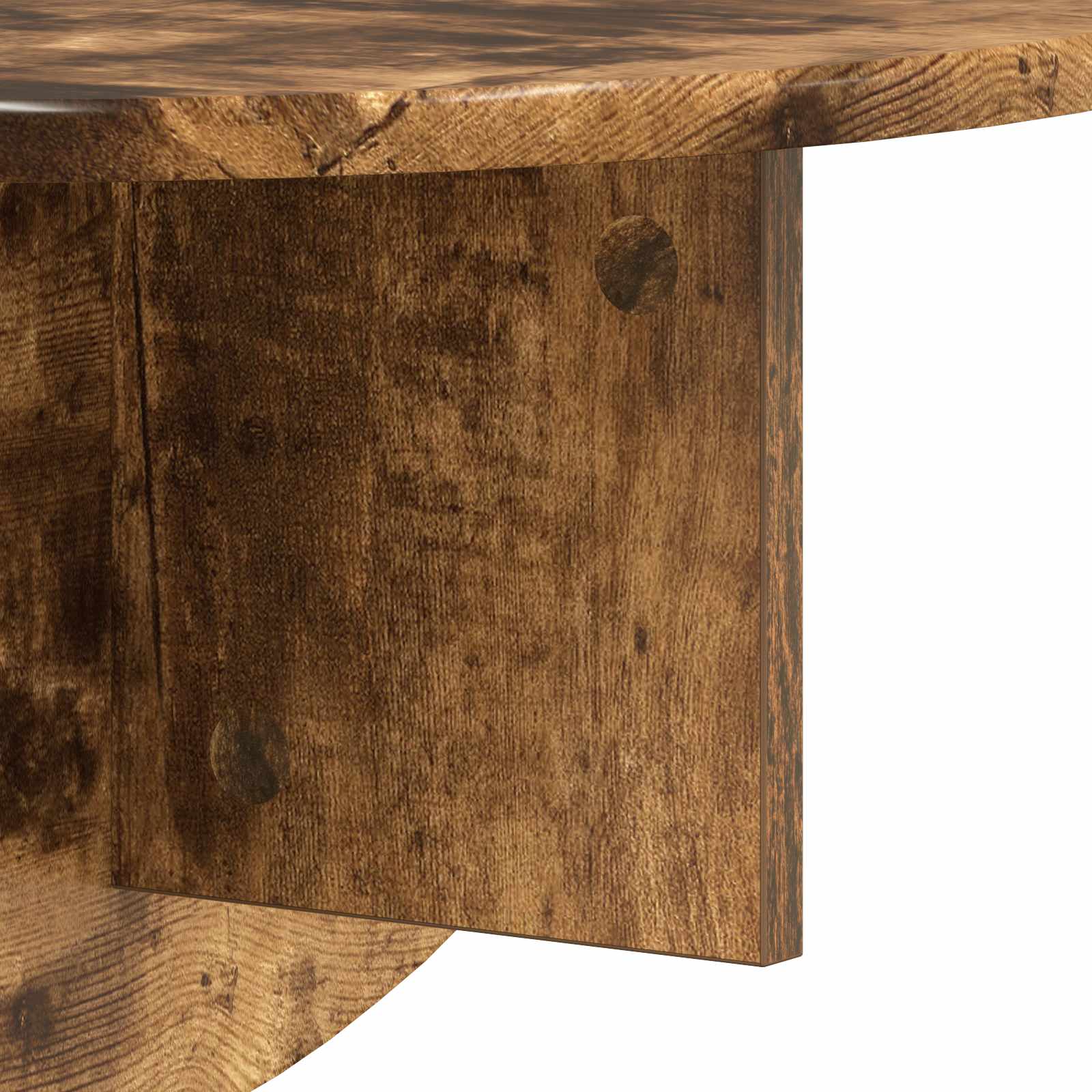 Væghylde 2 pcs Røget eg 38 x 19 x 19 cm Konstrueret træ