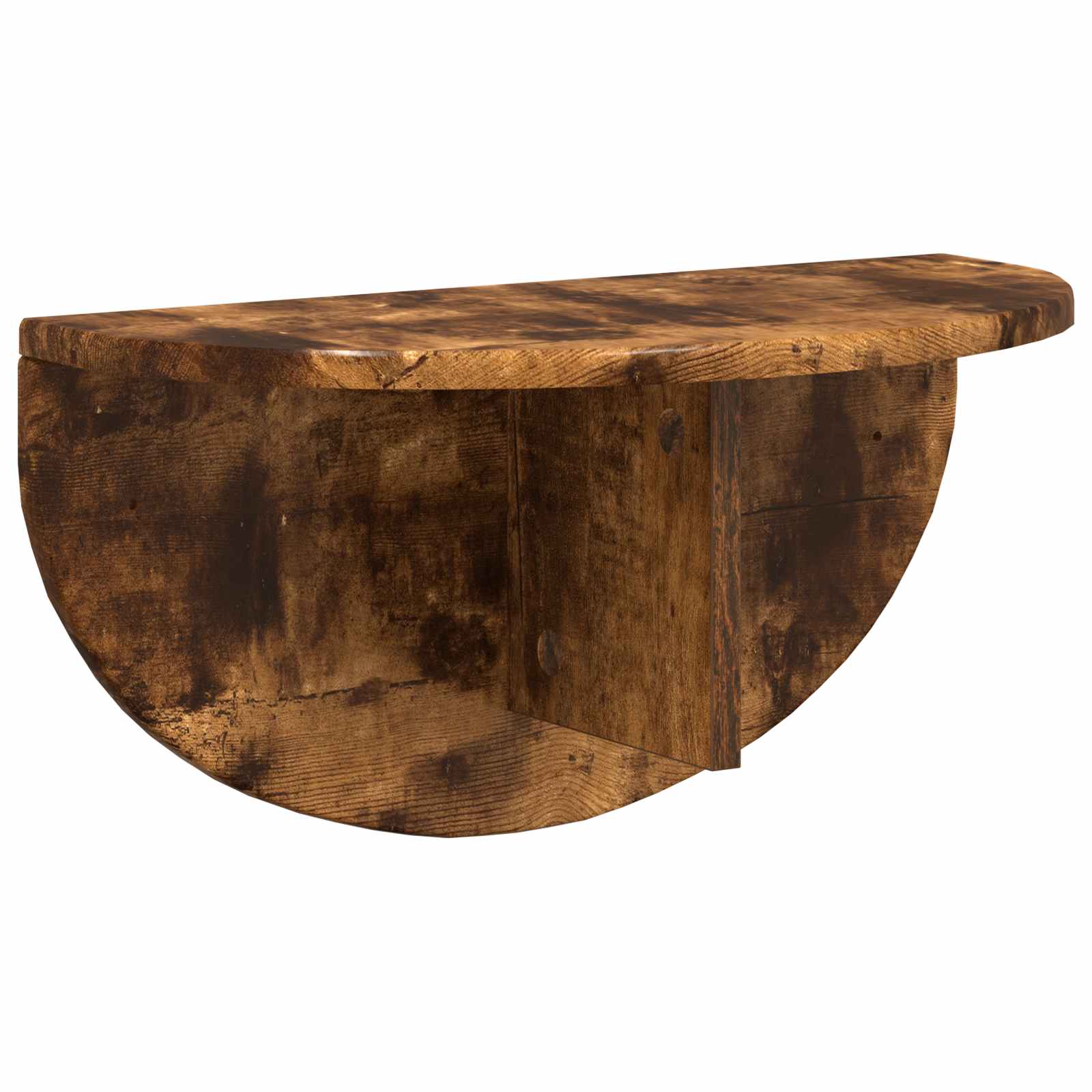 Væghylde 2 pcs Røget eg 38 x 19 x 19 cm Konstrueret træ