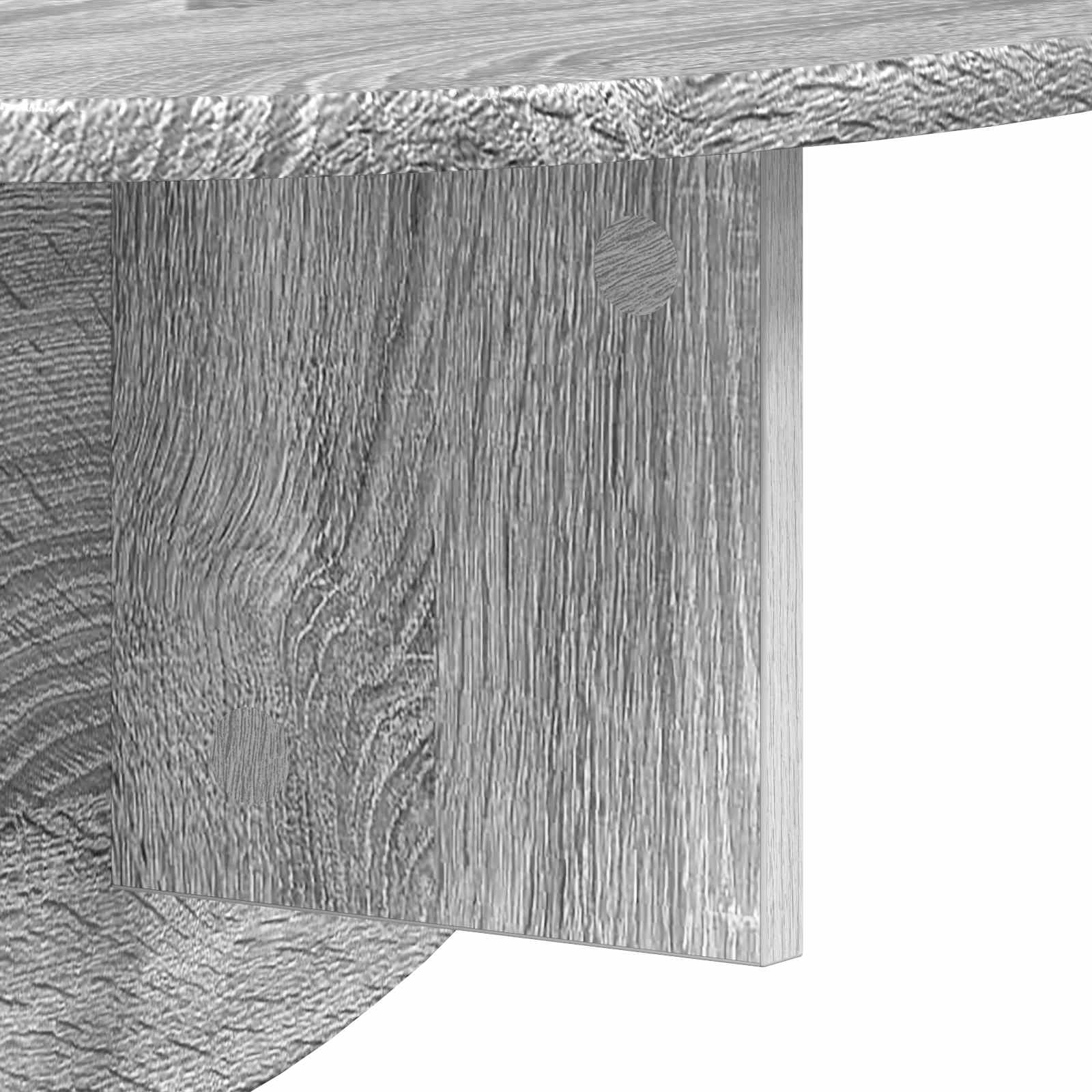 Væghylde Vægmonteret Grå Sonoma 38 x 19 x 19 cm Konstrueret træ