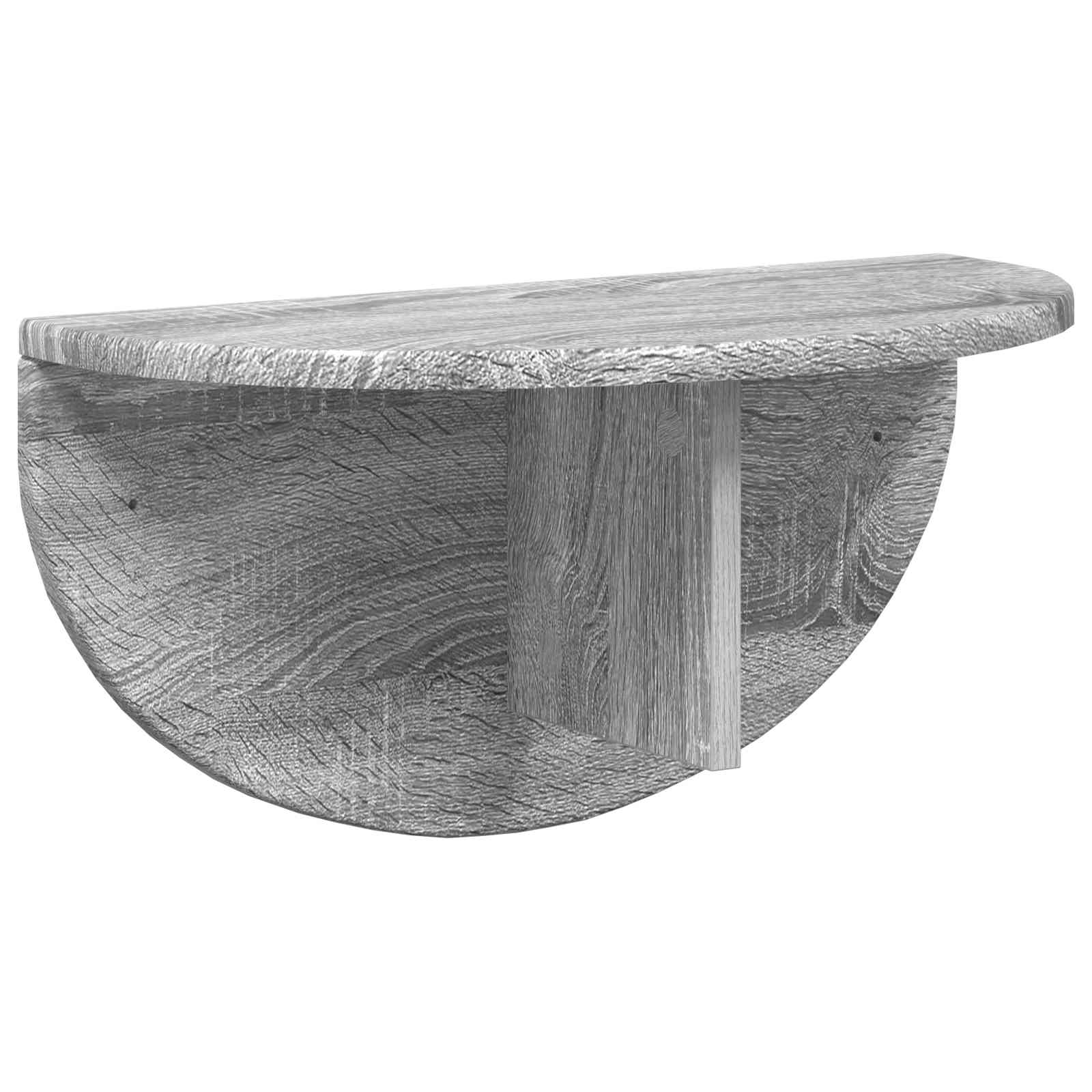 Væghylde 2 pcs Grå Sonoma 38 x 19 x 19 cm Konstrueret træ