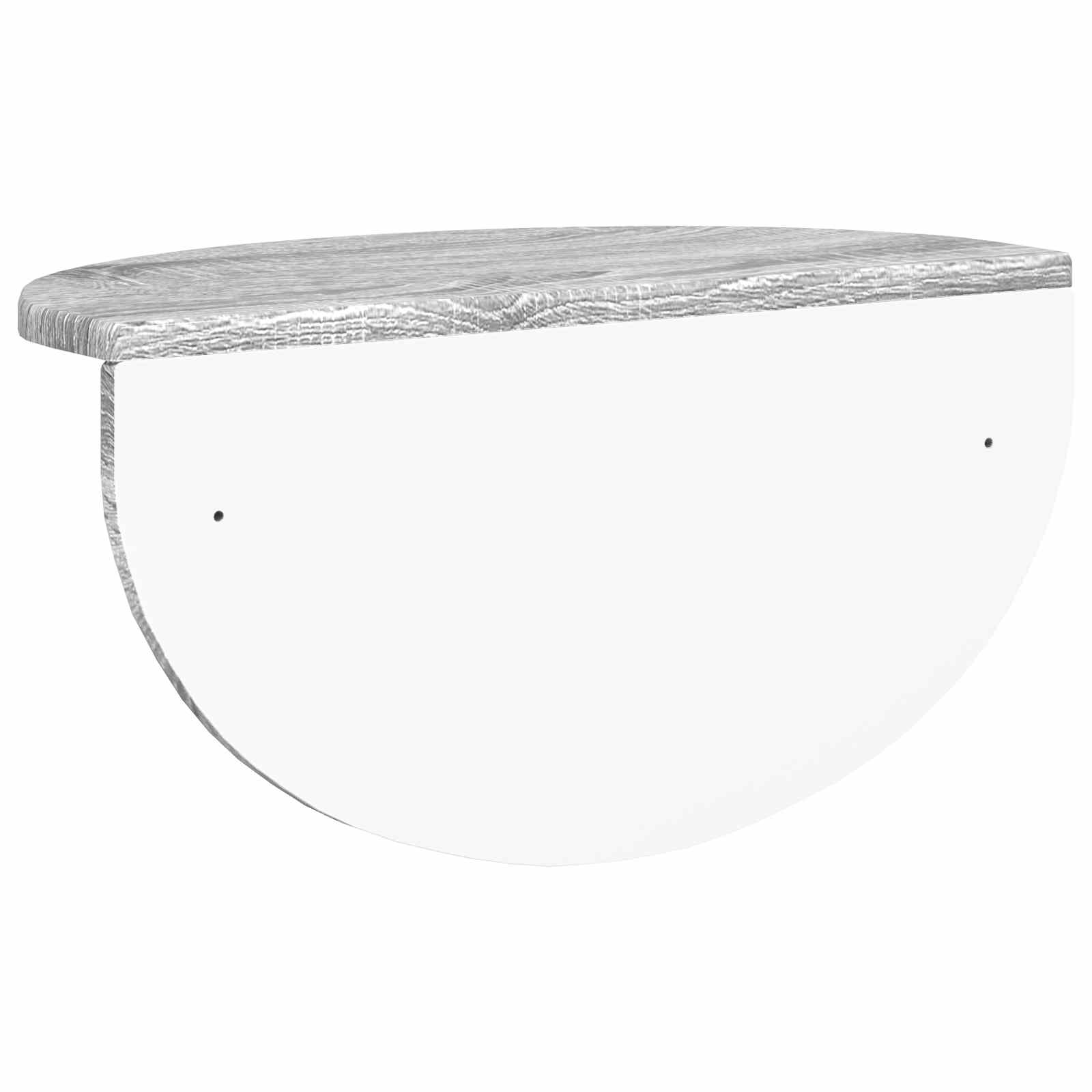 Væghylde 2 pcs Grå Sonoma 38 x 19 x 19 cm Konstrueret træ