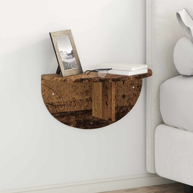Væghylde 2 pcs Gammelt træ 48 x 24 x 24 cm Konstrueret træ