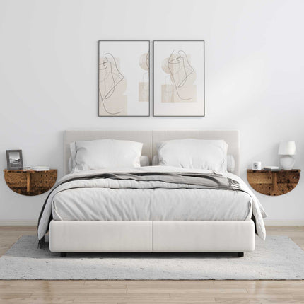 Væghylde 2 pcs Gammelt træ 48 x 24 x 24 cm Konstrueret træ