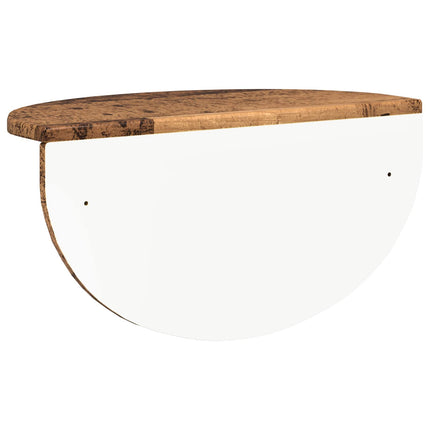 Væghylde 2 pcs Gammelt træ 48 x 24 x 24 cm Konstrueret træ