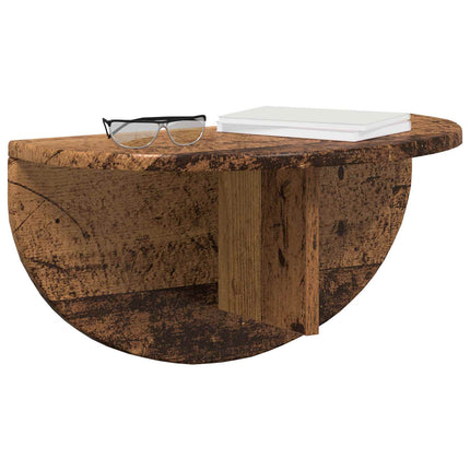 Væghylde 2 pcs Gammelt træ 48 x 24 x 24 cm Konstrueret træ