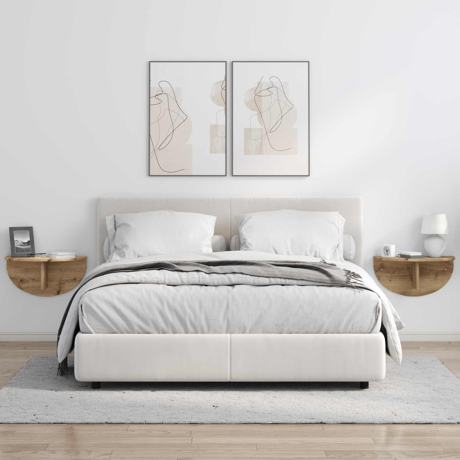 Væghylde Artisan Egetræ 38 x 19 x 19 cm Konstrueret træ