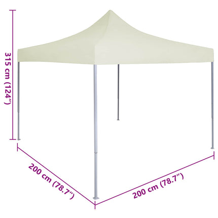 Party Tent 200 x 200 x 315 cm Cremefarvet Oxford stof