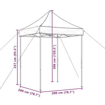 Party Tent 200 x 200 x 306 cm Bordeaux Oxford stof